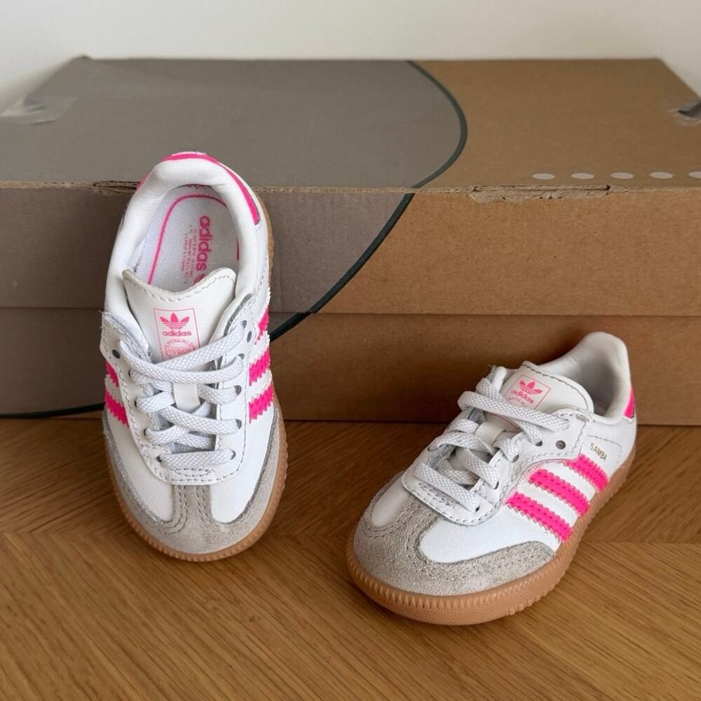 Adidas Samba OG “White/Pink” Toddler Sneakers - 5 C